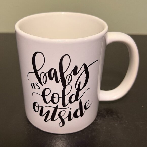 “Baby It's Cold Outside” White Ceramic Coffee Tea Hot Cocoa Mug - Picture 4 of 6